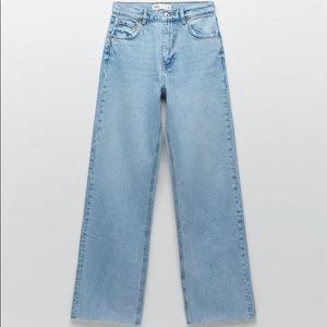 ZARA / Slim Fit Wide Leg High Rise Jeans Size 2